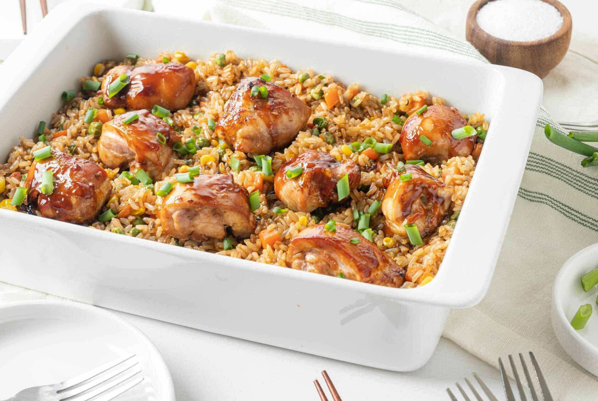 Chinese Chicken Rice Menu Baked Chinese Chicken and Rice - Hey Recipe