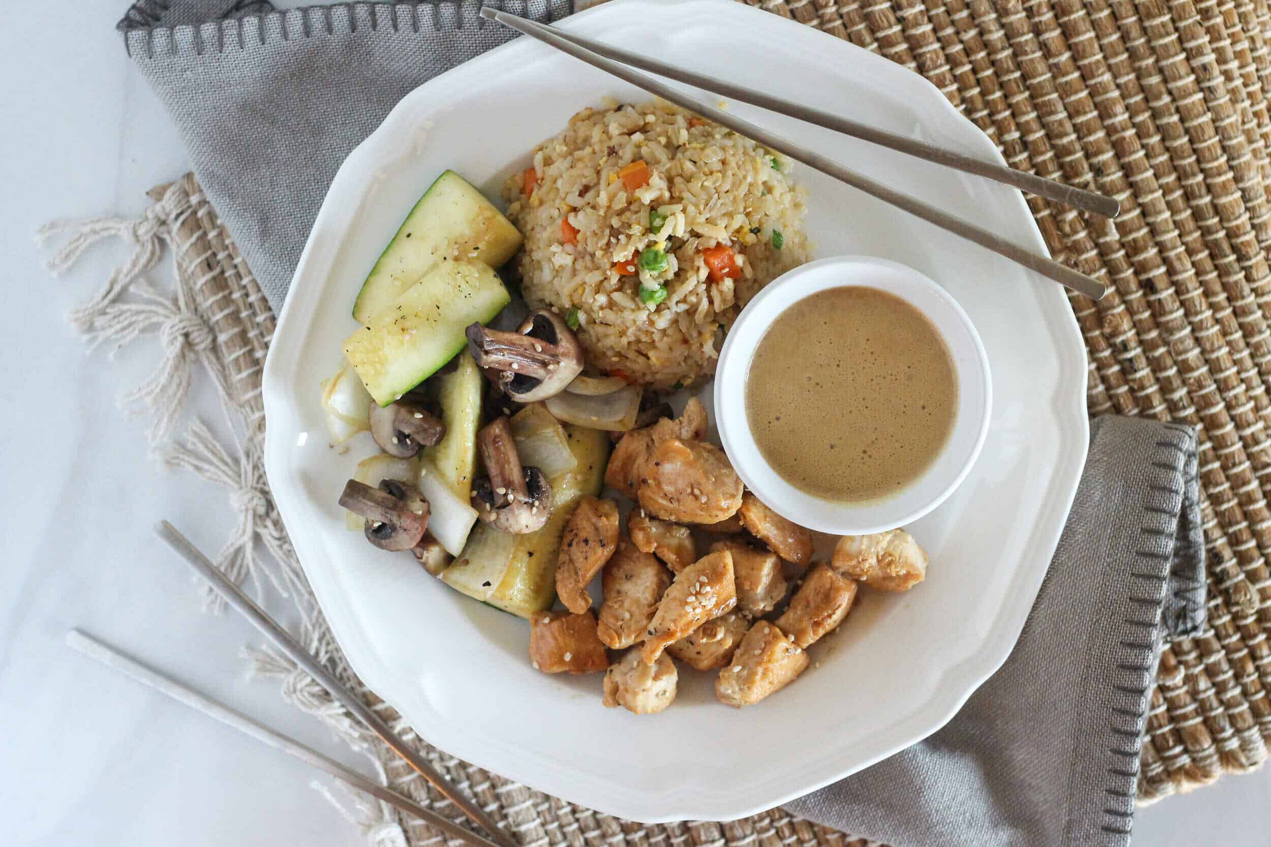 Hibachi Chicken and Fried Rice - Hey Recipe