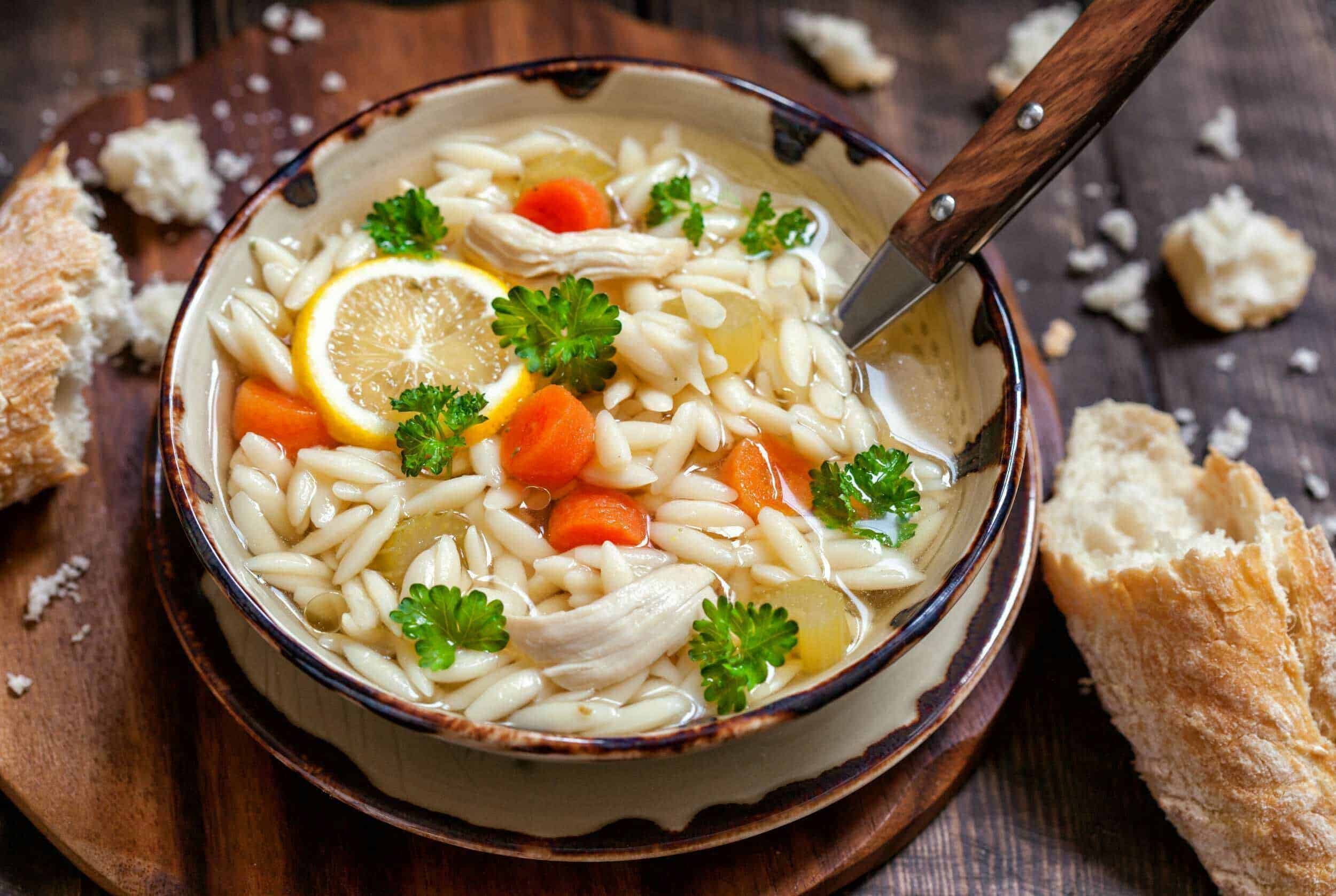 Lemon Orzo Soup - Hey Recipe