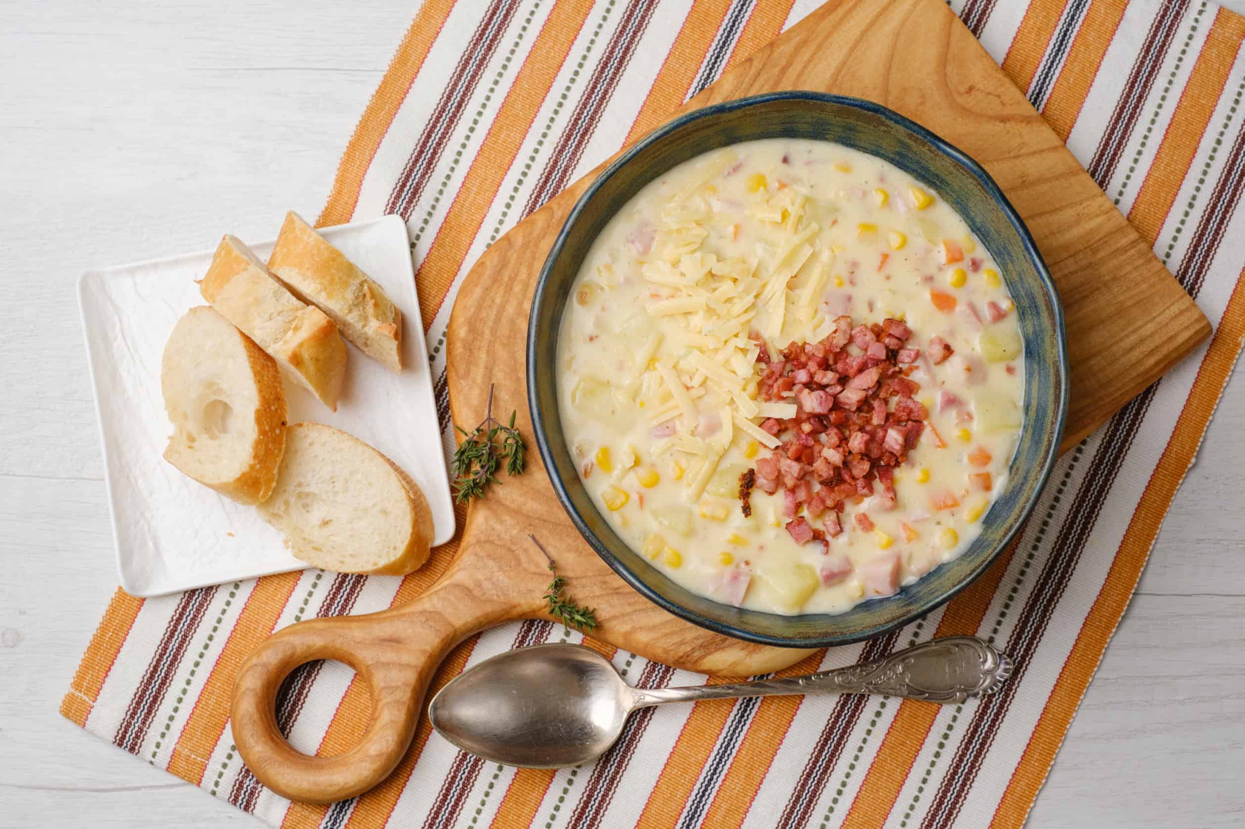 Quick &amp; Easy Cheesy Ham Chowder - Hey Recipe