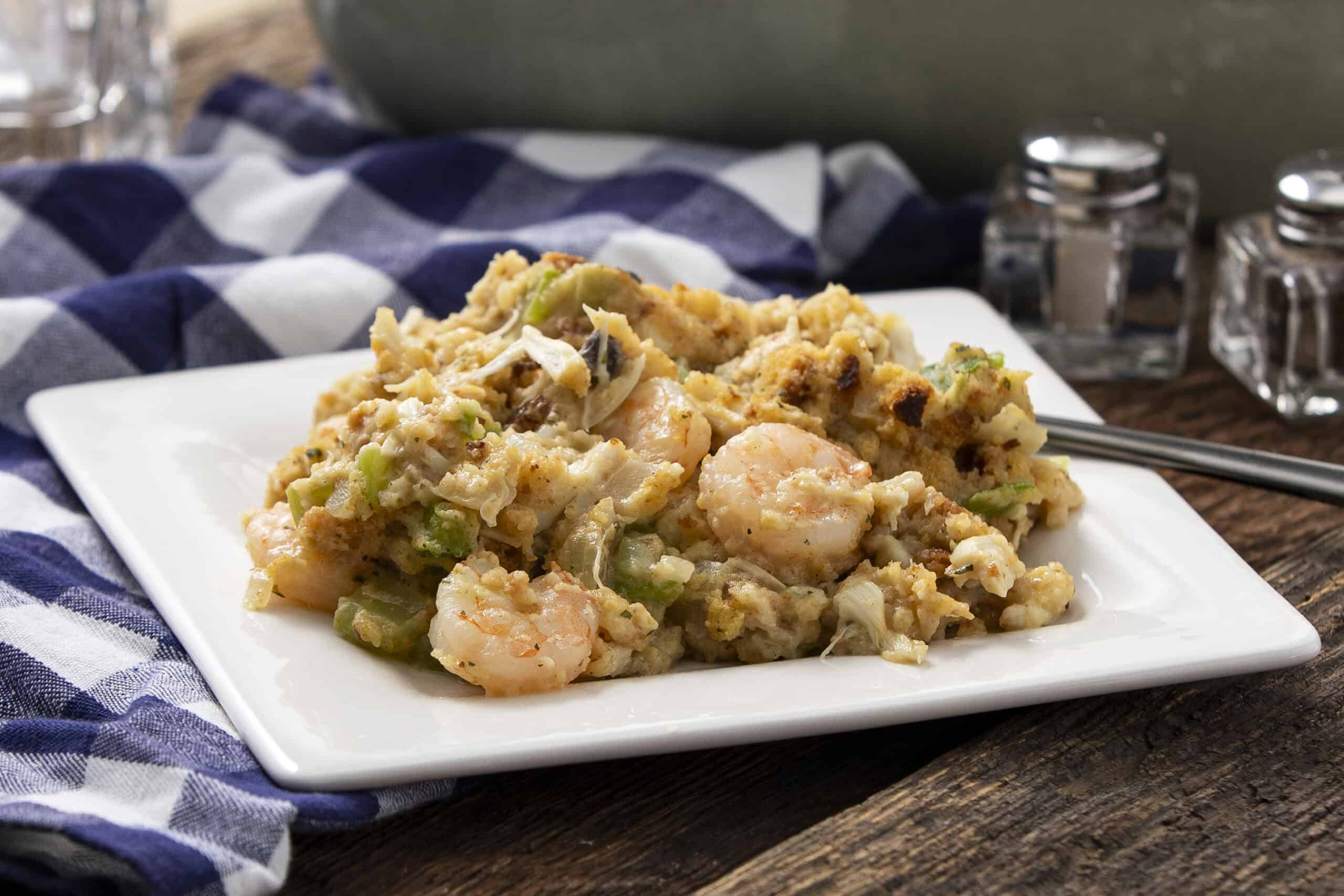 Southern Christmas Seafood Stuffing - Hey Recipe