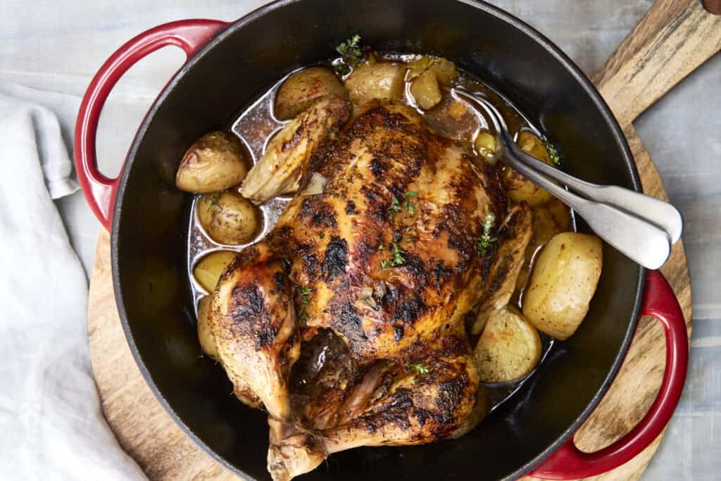 Springtime Roasted Chicken - Hey Recipe