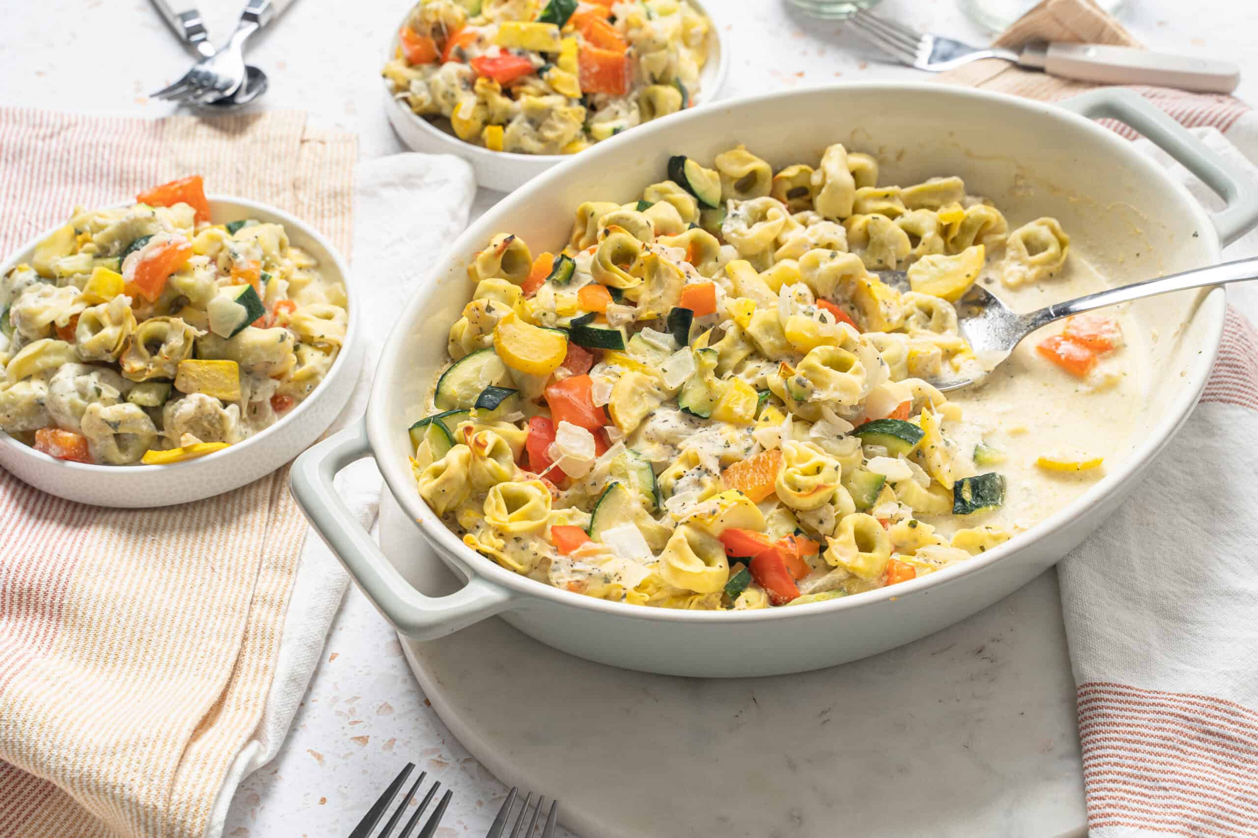 Veggie-Fresh Tortellini Bake - Hey Recipe